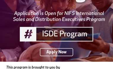 Breaking... Application is Open for NIFS International Sales and Distribution Executives Program (ISDE Program). Apply Now.